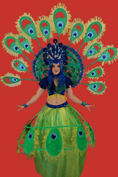 Peacock Stilt Walker