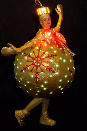 Gold Christmas Bauble Roller Skater