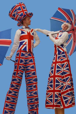 British Themed Stilt Walkers