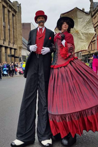 Victorian Lady & Gent Stilt Walkers